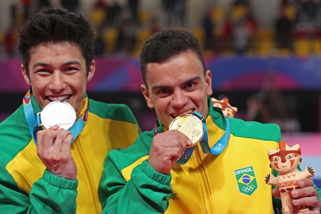 Brasil faz dobradinha inédita na ginástica artística no&nbsp;Pan-Americano