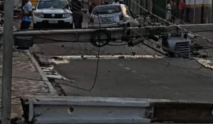 Acidente com queda de postes deixa Centro de Imperatriz sem&nbsp;energia