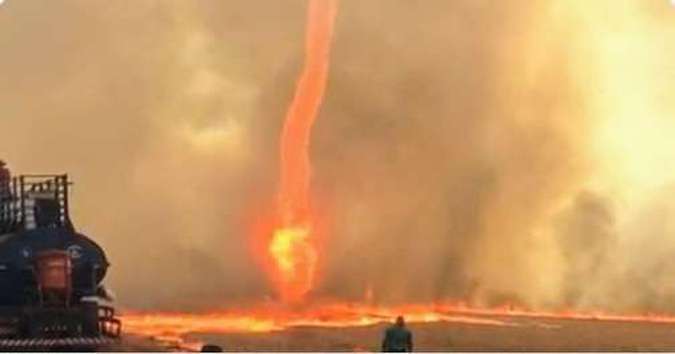Vídeo: Redemoinho de fogo se forma durante&nbsp;queimada