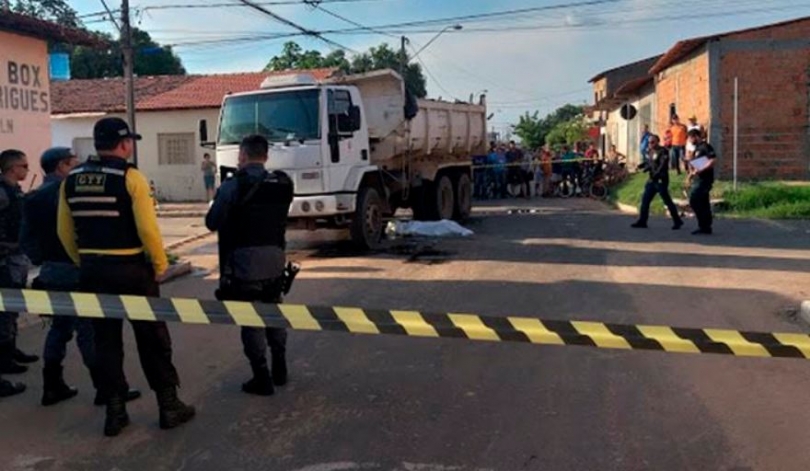 Ciclista morre atropelada por caçamba em&nbsp;Imperatriz