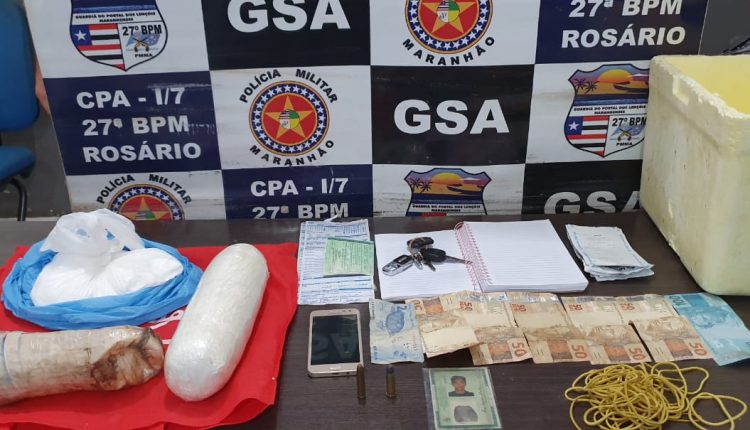 POLÍCIA MILITAR PRENDE SUSPEITO DE TRÁFICO DE&nbsp;DROGAS