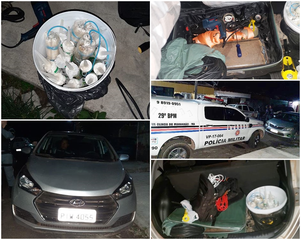 Carro com explosivos e materiais utilizados para assaltos é&nbsp;apreendido