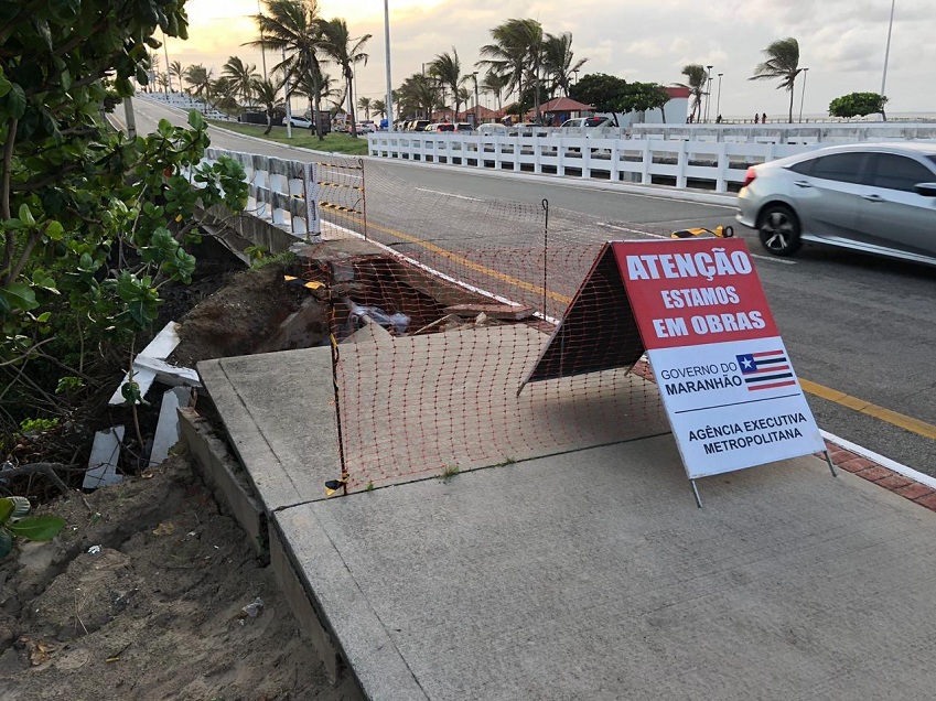 Avenida Litorânea recebe obras do Governo do&nbsp;Estado