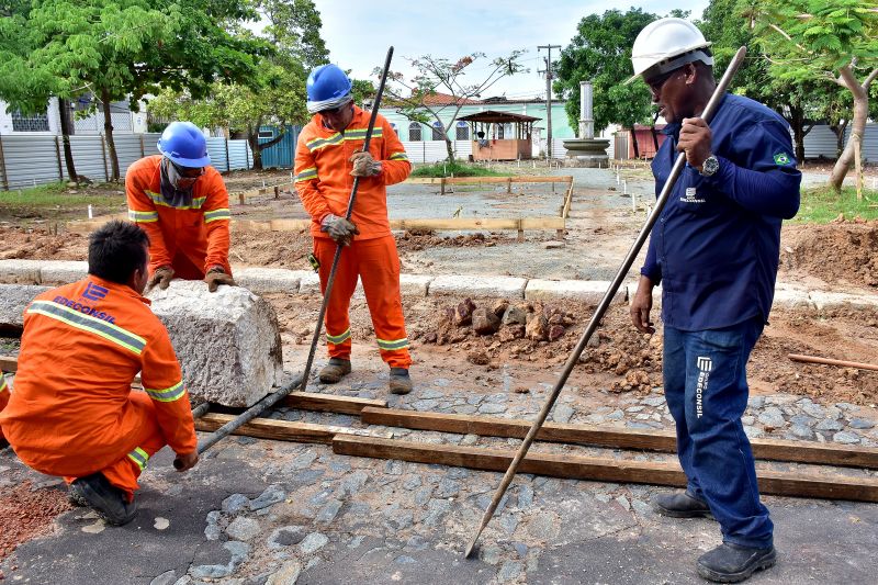 Requalificação das praças da Misericórdia e da Saudade executadas pela gestão do prefeito Edivaldo seguem&nbsp;avançando