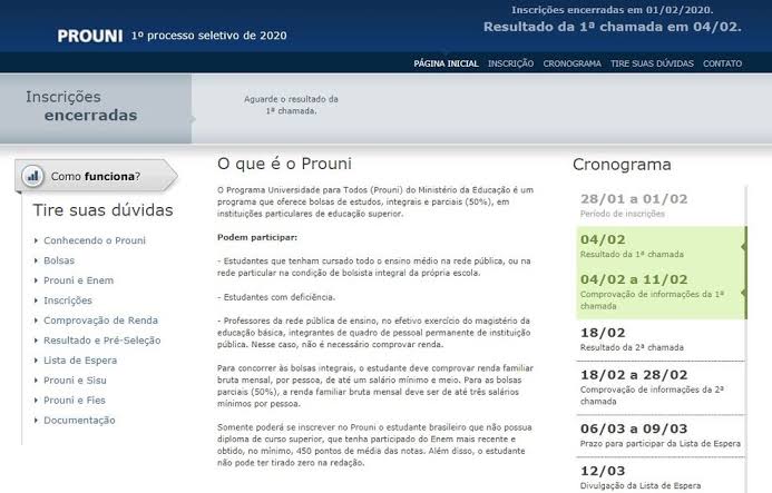 Resultado da primeira chamada do ProUni sai&nbsp;hoje