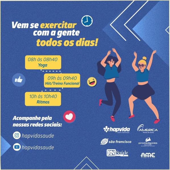 Hapvida cria programação com mais de 5h diárias nas redes sociais para população em&nbsp;quarentena