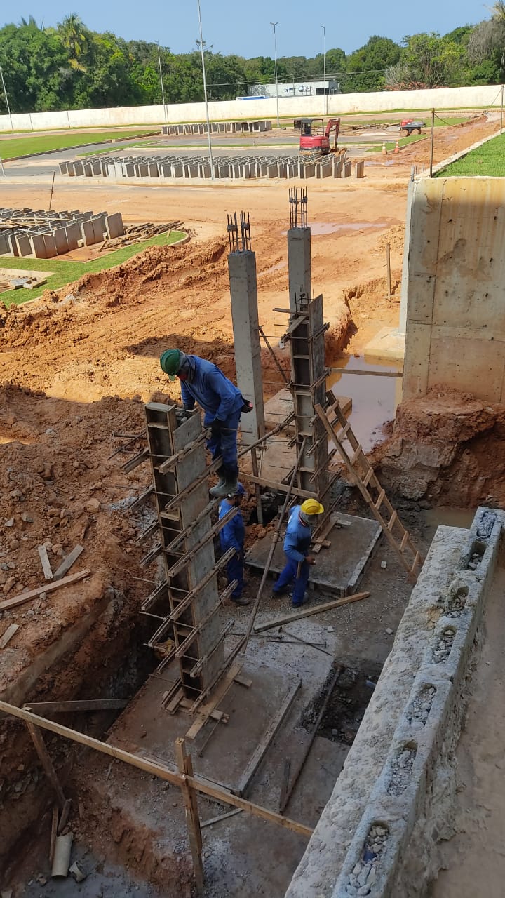 Hospital da Ilha: equipes realizam construção de fachada e testes de segurança na&nbsp;obra