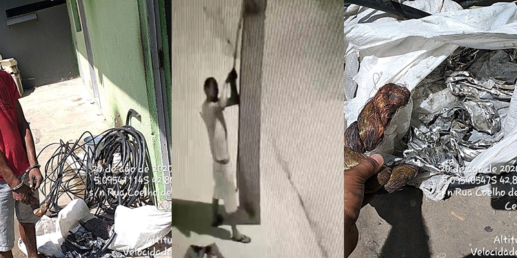 Homem é preso pela oitava vez acusado de roubar fios de internet e telefonia em&nbsp;Teresina