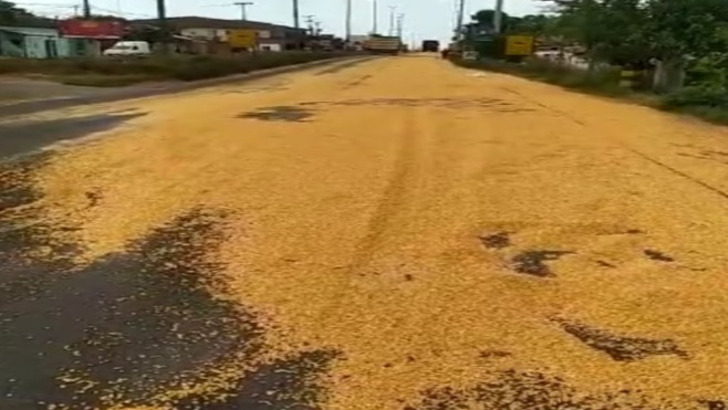 Homem é preso em flagrante por tentar roubar carga de milho no&nbsp;Maranhão