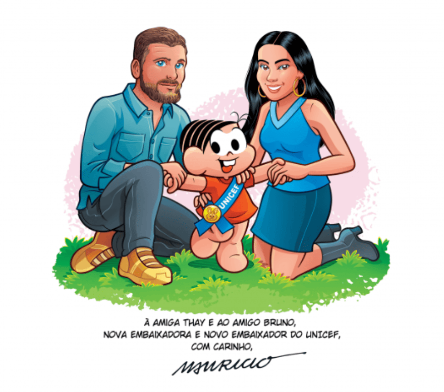 Bruno Gagliasso e Thaynara OG são nomeados embaixadores do UNICEF no&nbsp;Brasil