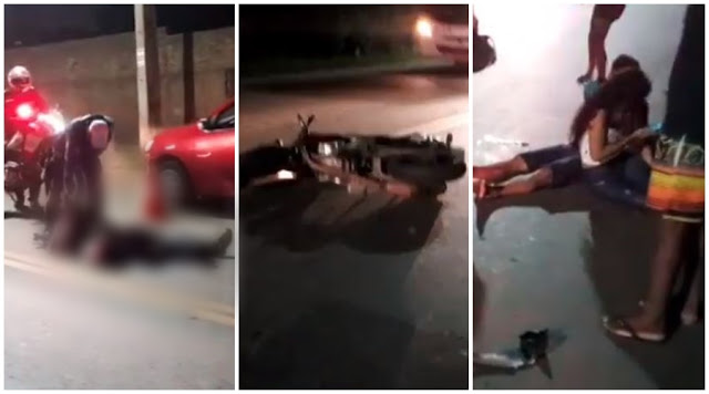 VÍDEO: Policial morre após colidir contra motocicleta e ser atropelado por van da&nbsp;PM