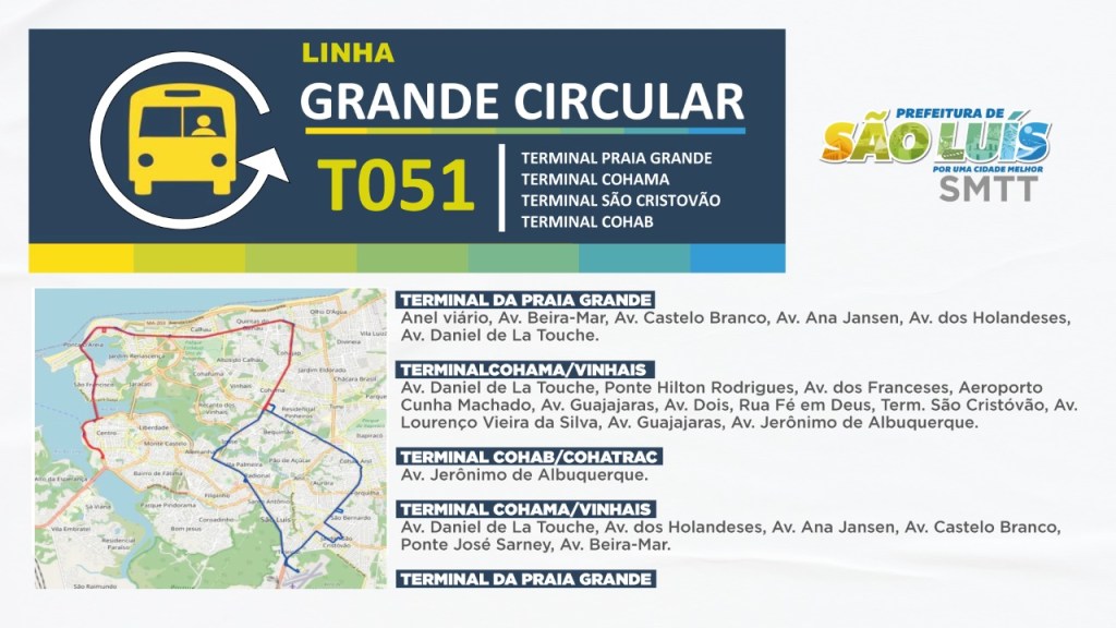 Prefeitura amplia linha de ônibus entre terminais de integração da zona urbana de São&nbsp;Luís