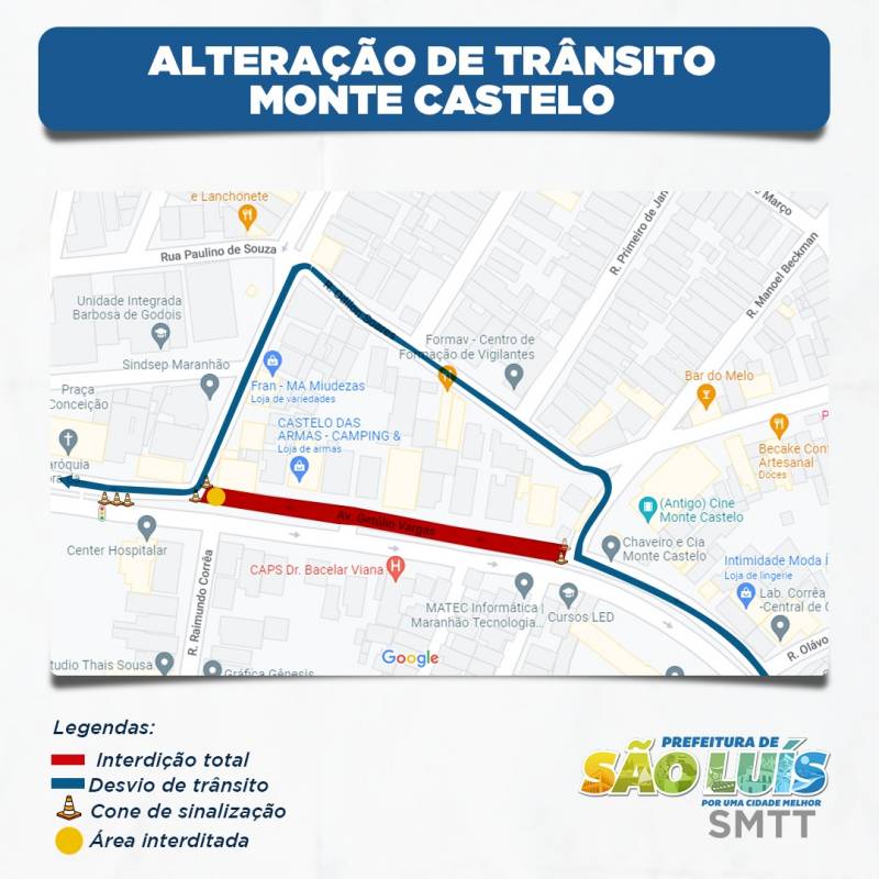 Obra de drenagem altera trânsito no bairro Monte&nbsp;Castelo