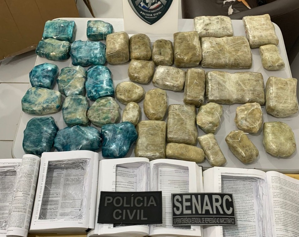 Duas pessoas são presas com drogas escondidas dentro de livros em São&nbsp;Luís