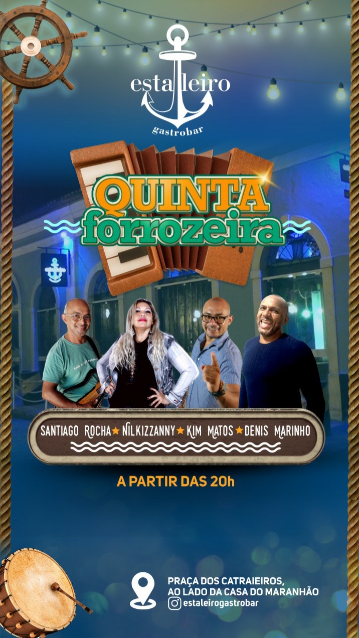 Quinta forrozeira vai sacudir o estaleiro&nbsp;gastrobar