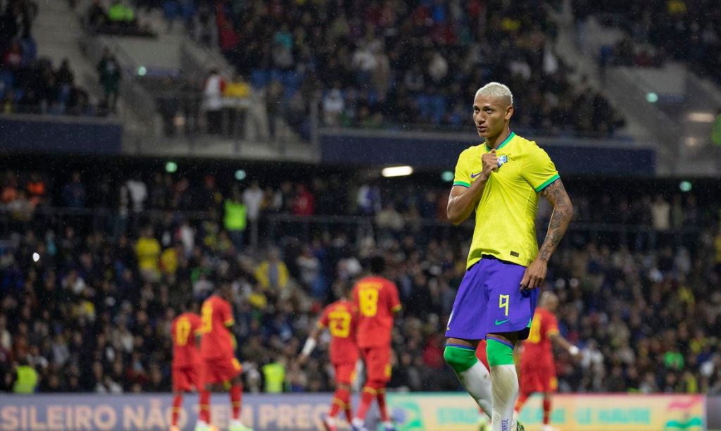 Com Richarlison artilheiro, Brasil derrota Gana em partida&nbsp;amistosa