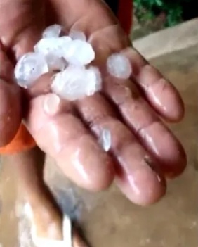 Chuva de granizo é registrada em Timon, no&nbsp;Maranhão