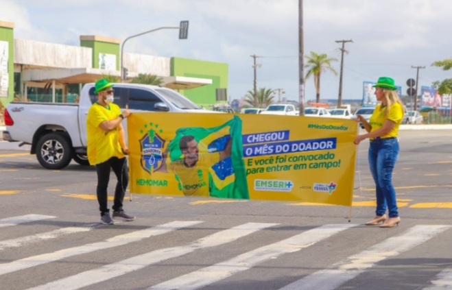 Com blitz educativa, Maranhão dá início à programação da Semana Nacional do Doador de&nbsp;Sangue