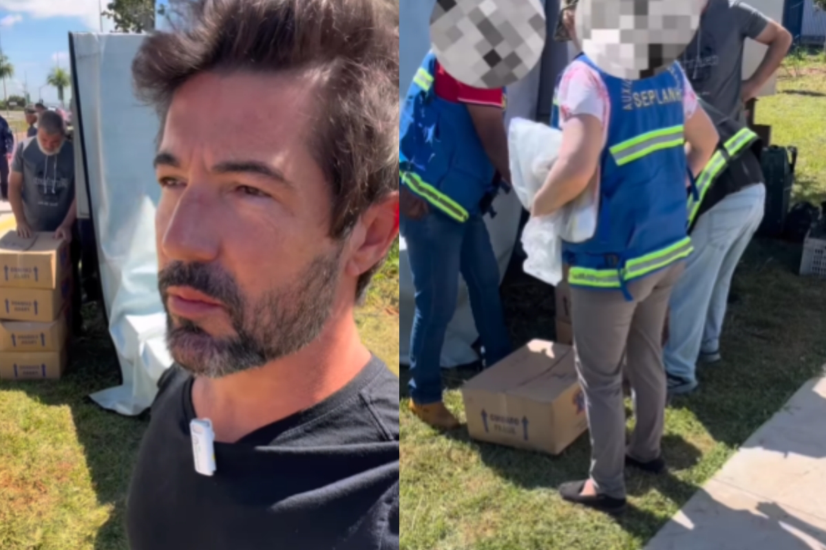 Ex-ator da Globo tem mercadorias levadas por fiscais e se revolta