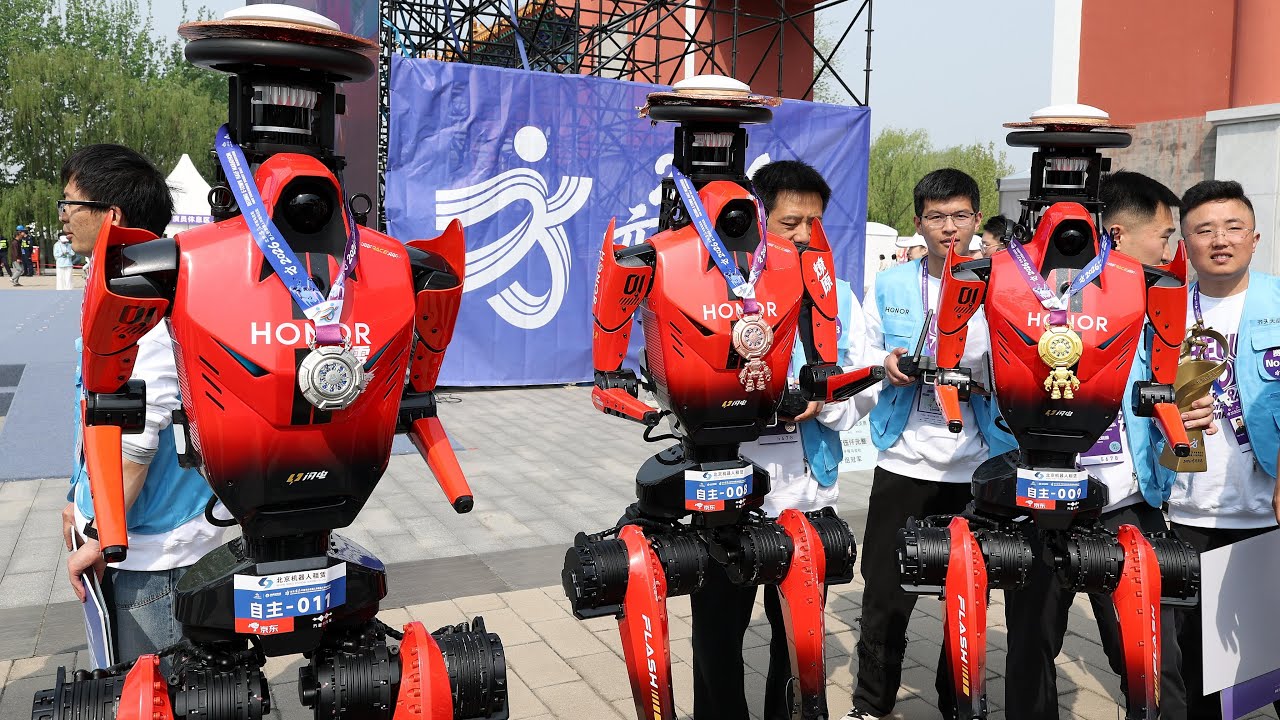 Robô humanoide chinês bate recorde em meia maratona de Pequim