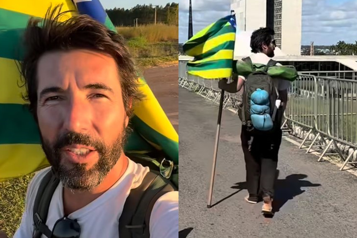 Sandro Pedroso chega a Brasília após andar 200 km em protesto político